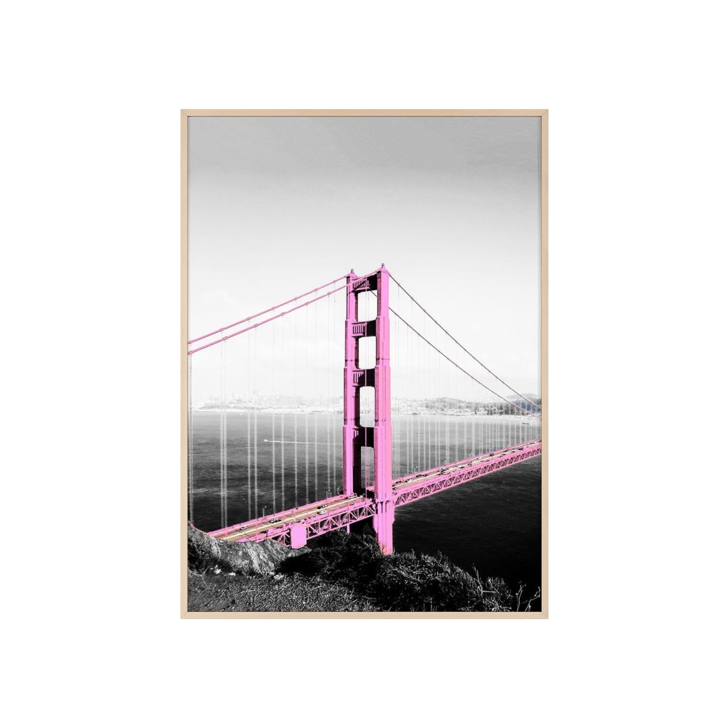 Pink Bridge - Framed Poster