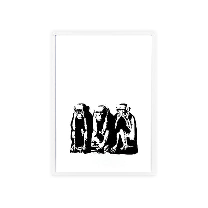 See Hear Speak No Evil - Framed Poster