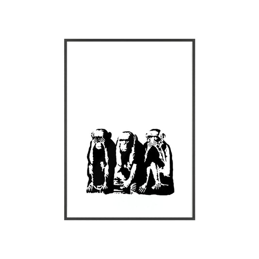See Hear Speak No Evil - Framed Poster