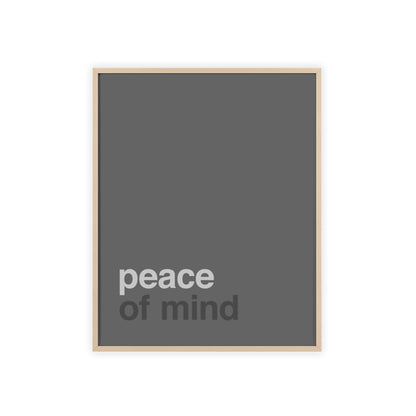 Peace of Mind - Framed Poster