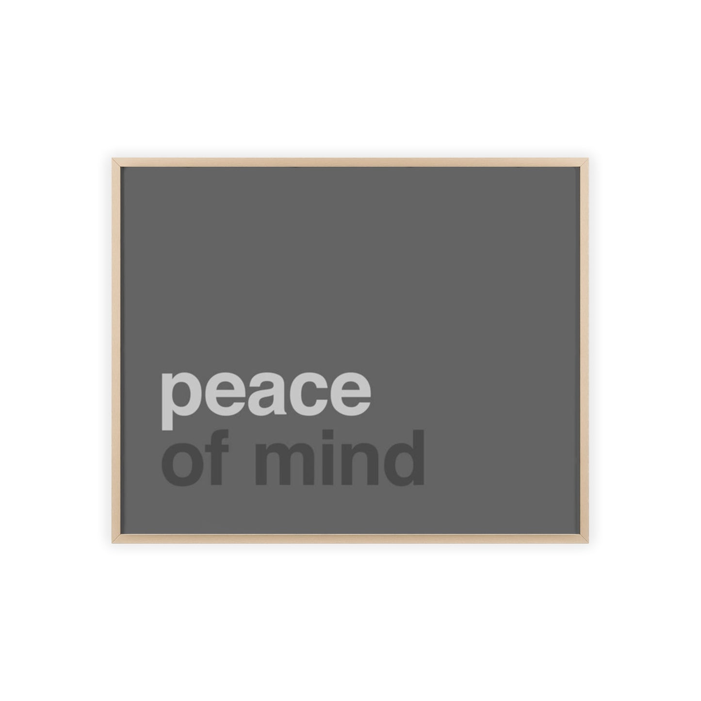 Peace of Mind - Framed Poster