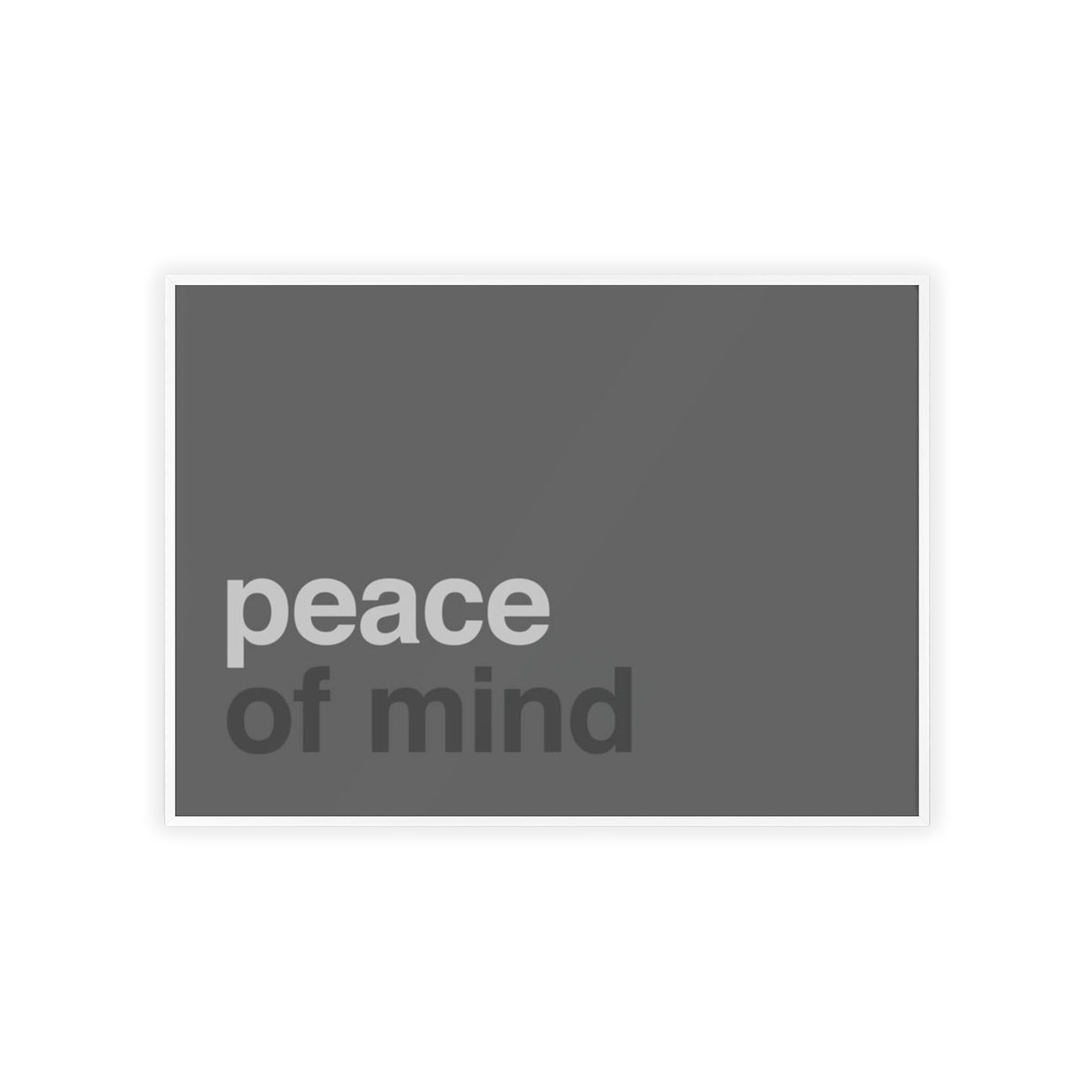 Peace of Mind - Framed Poster
