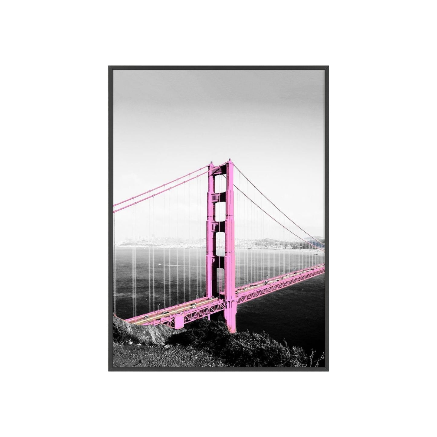 Pink Bridge - Framed Poster