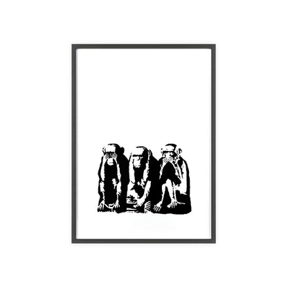 See Hear Speak No Evil - Framed Poster