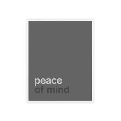Peace of Mind - Framed Poster