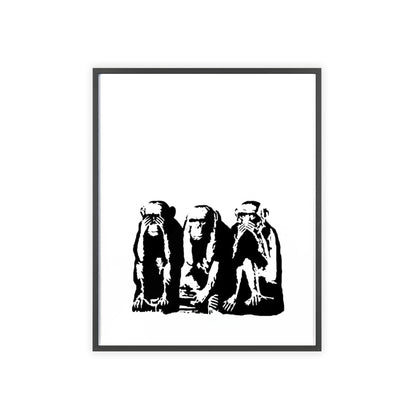 See Hear Speak No Evil - Framed Poster
