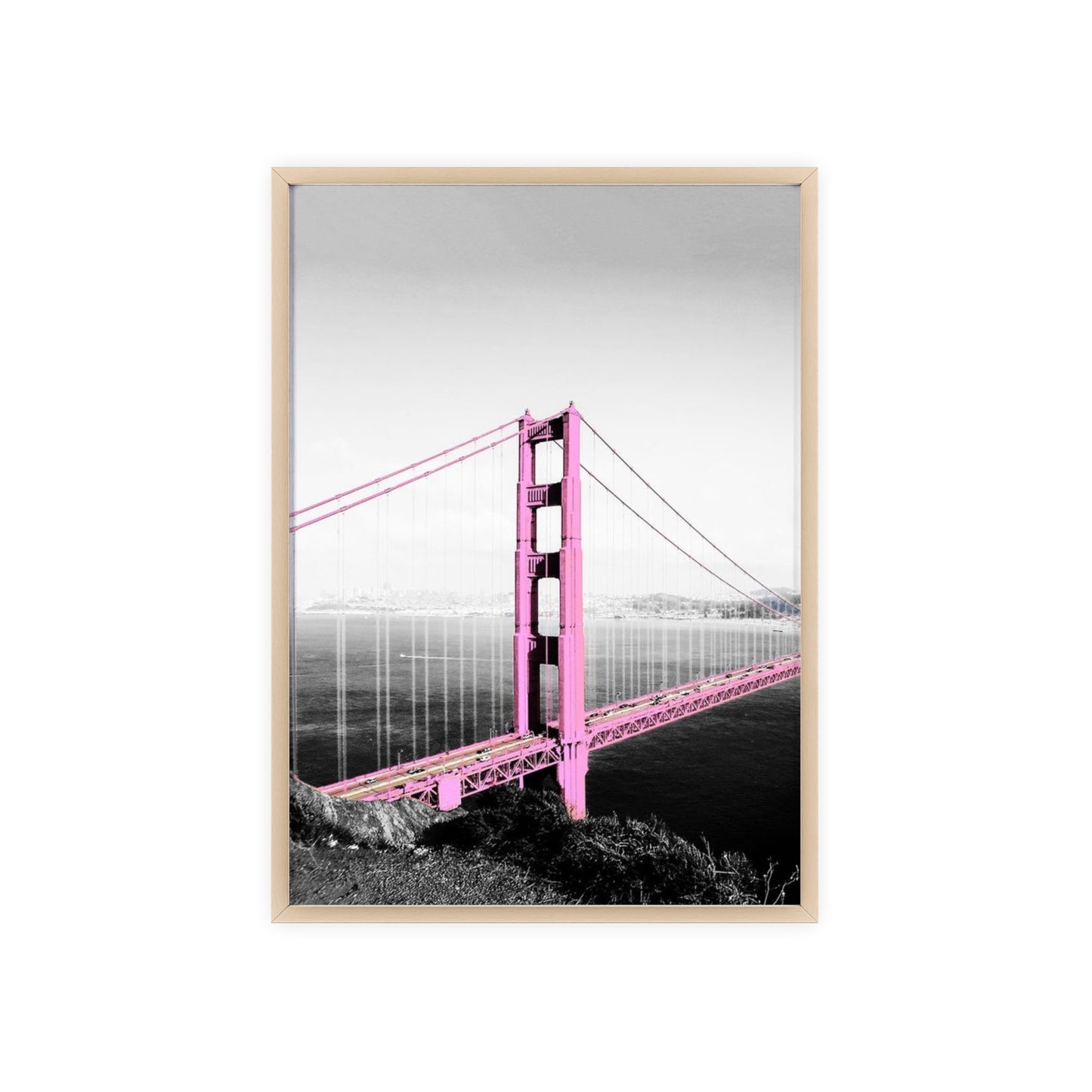 Pink Bridge - Framed Poster