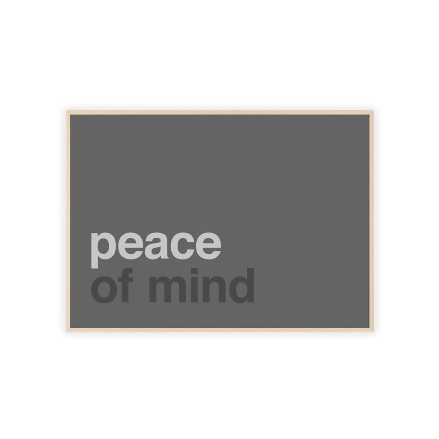 Peace of Mind - Framed Poster