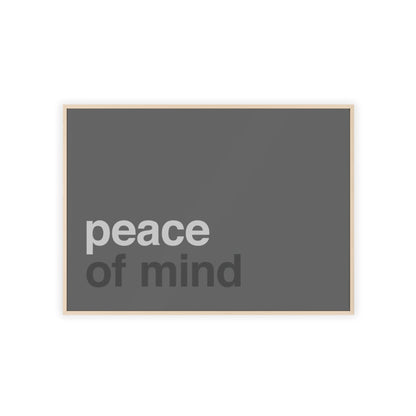 Peace of Mind - Framed Poster