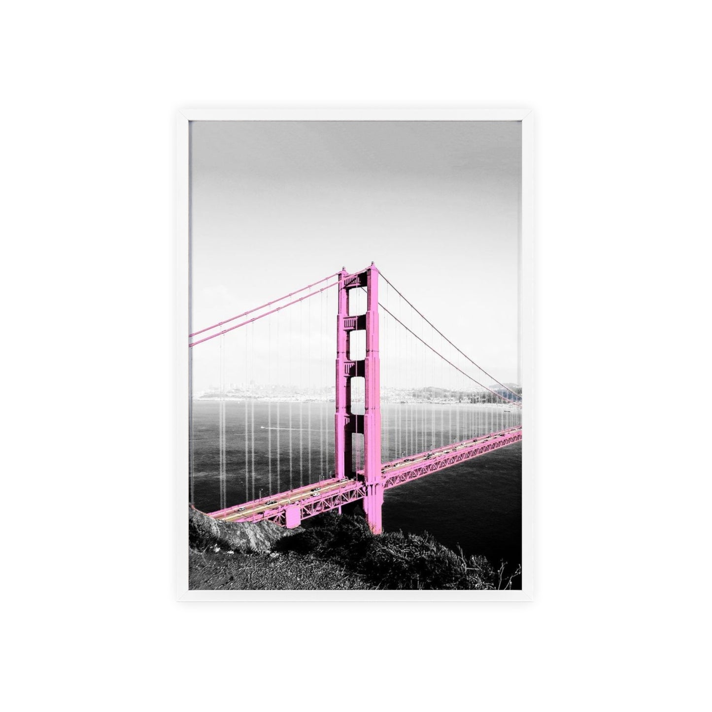 Pink Bridge - Framed Poster