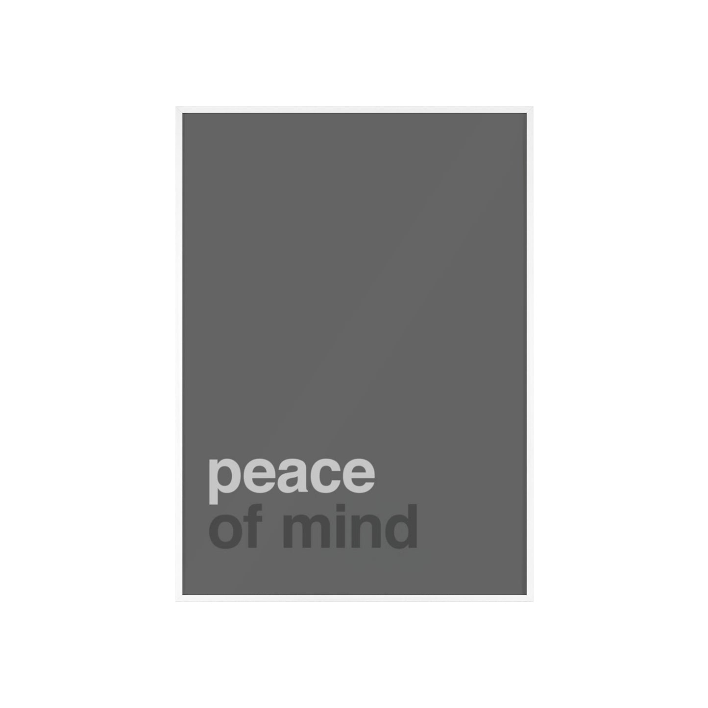 Peace of Mind - Framed Poster