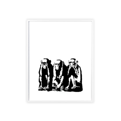 See Hear Speak No Evil - Framed Poster