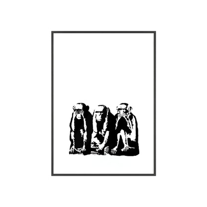 See Hear Speak No Evil - Framed Poster