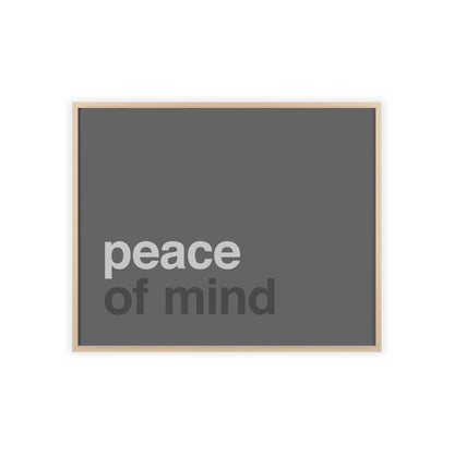 Peace of Mind - Framed Poster