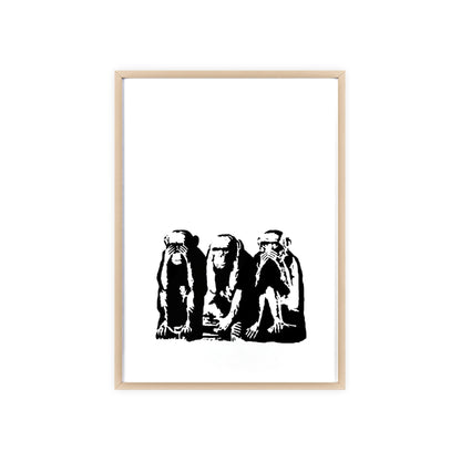 See Hear Speak No Evil - Framed Poster