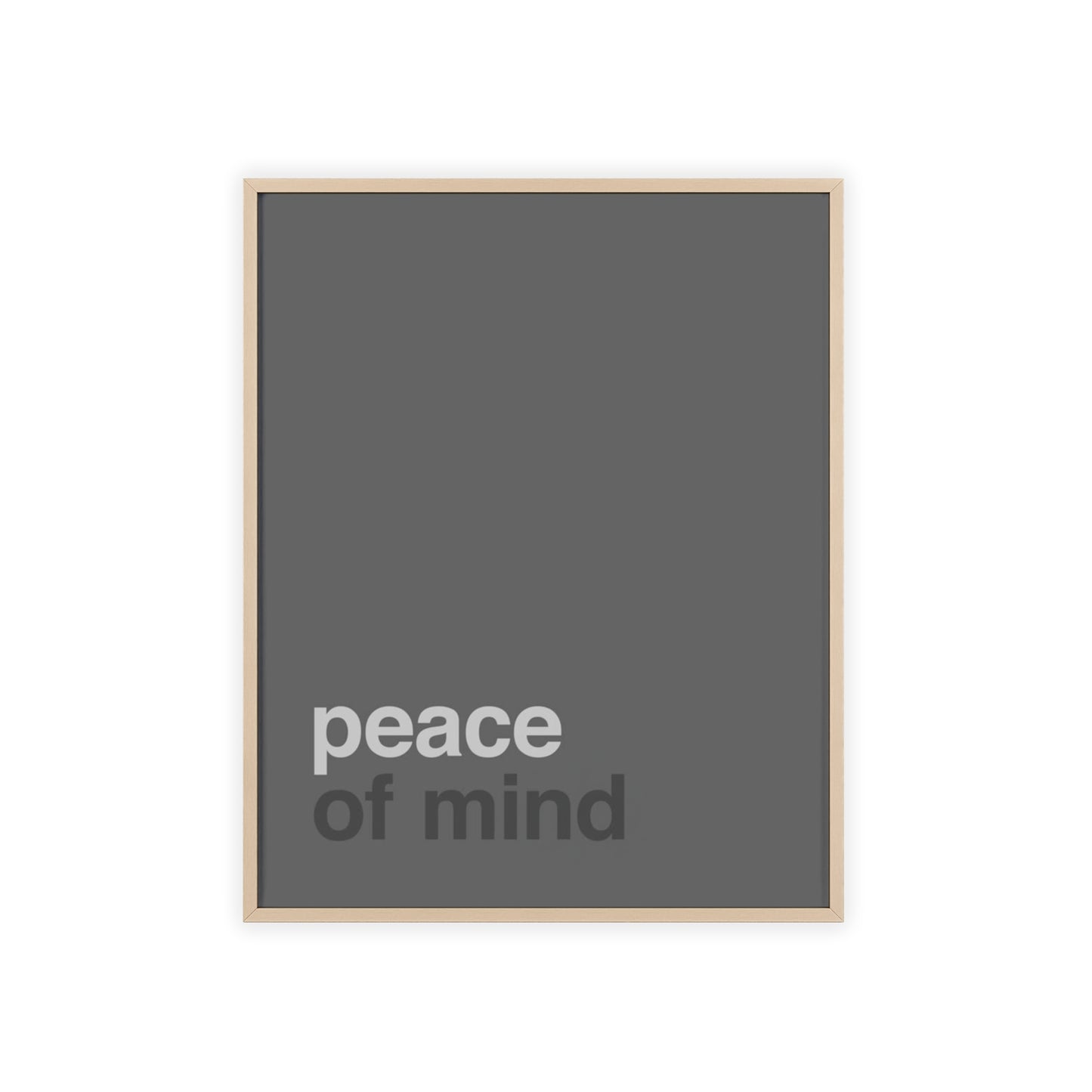 Peace of Mind - Framed Poster