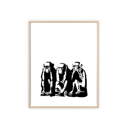 See Hear Speak No Evil - Framed Poster