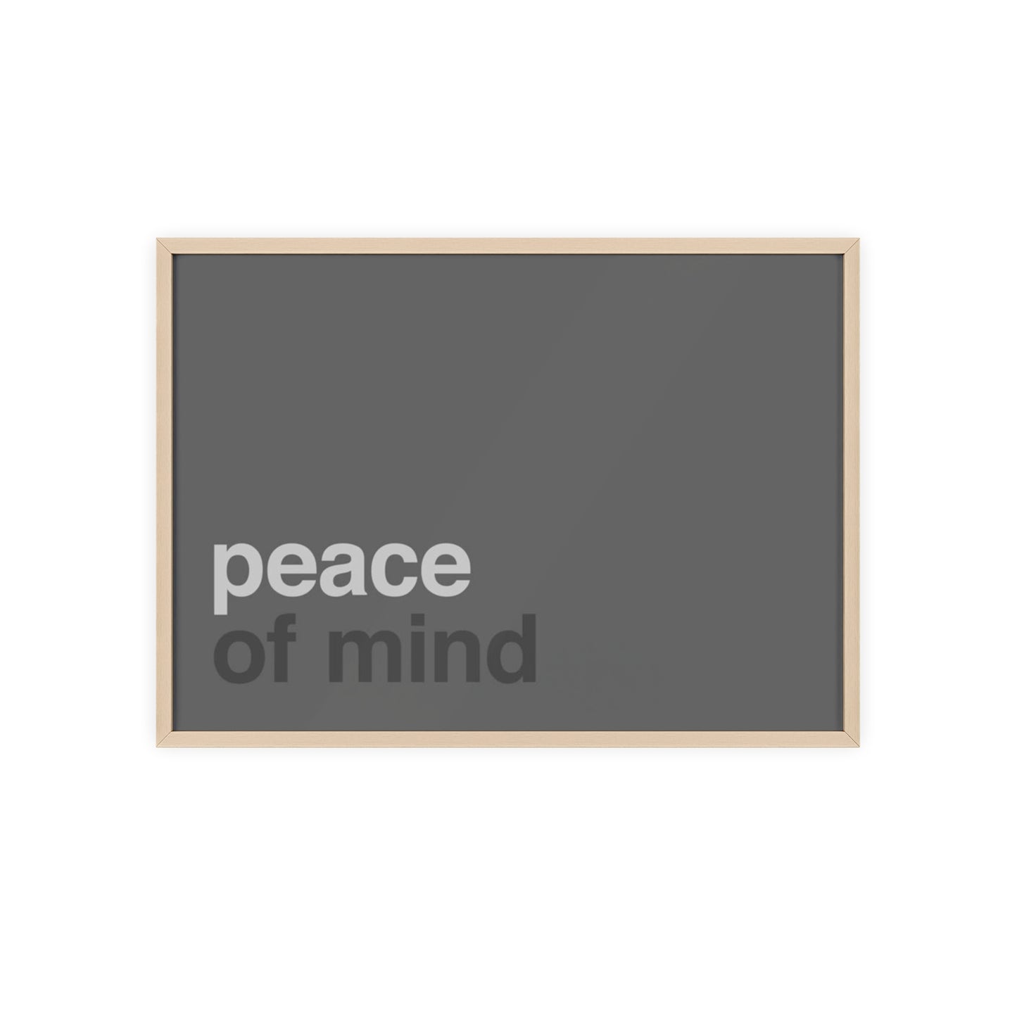 Peace of Mind - Framed Poster