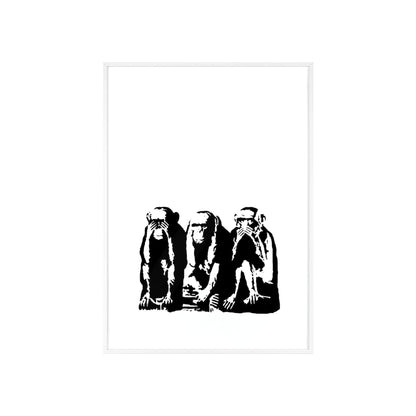 See Hear Speak No Evil - Framed Poster