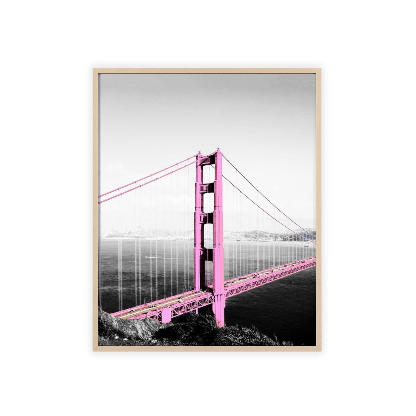 Pink Bridge - Framed Poster
