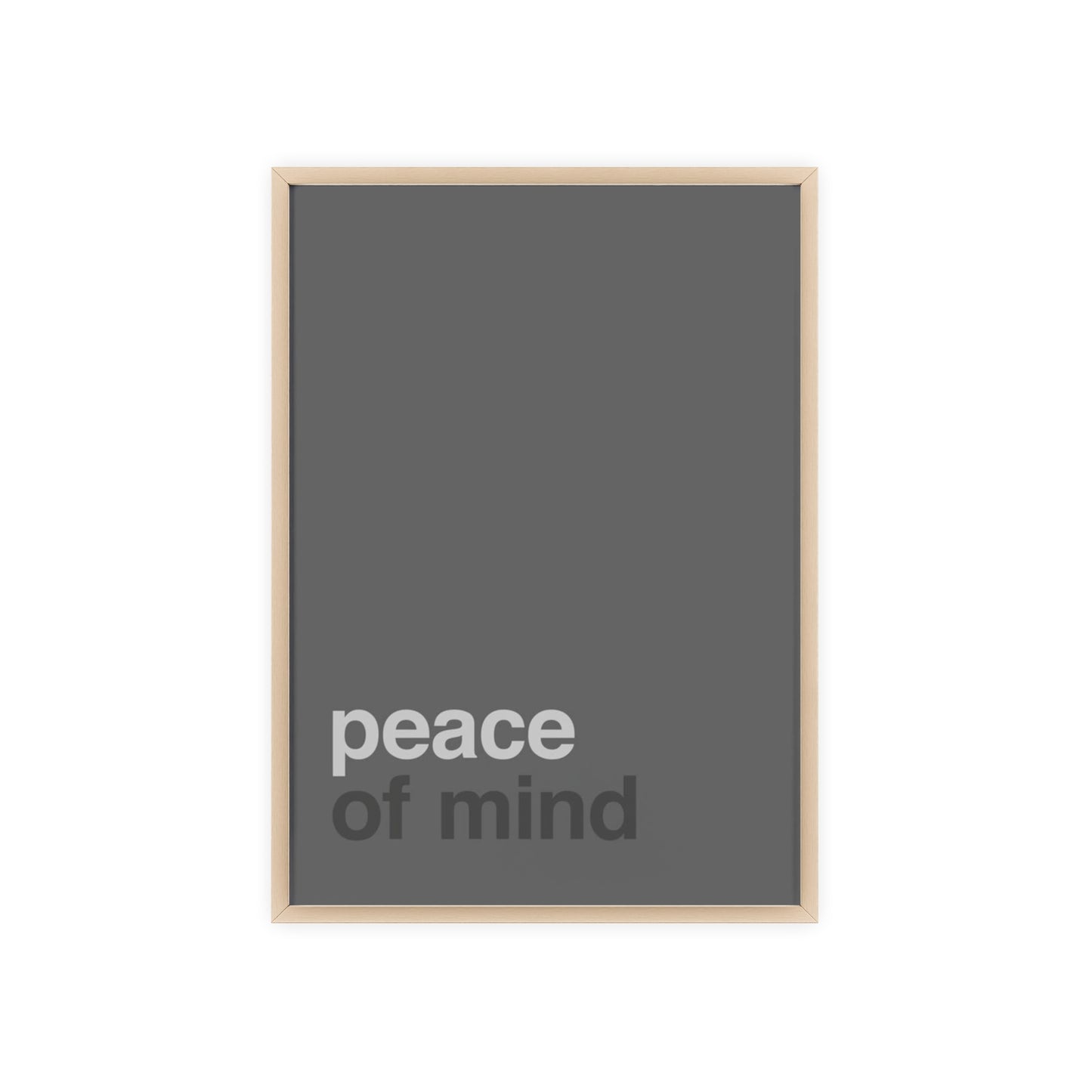 Peace of Mind - Framed Poster