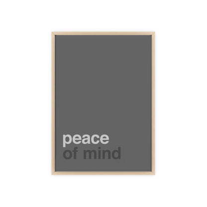 Peace of Mind - Framed Poster