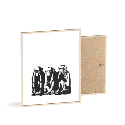 See Hear Speak No Evil - Framed Poster