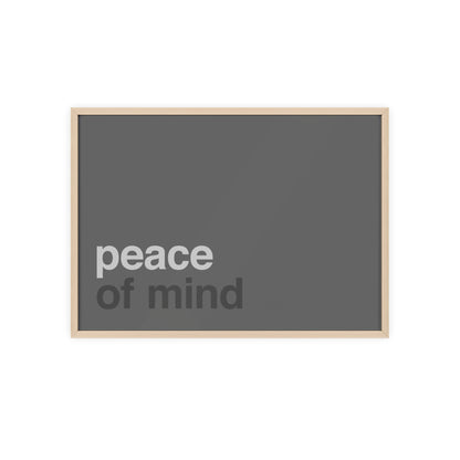 Peace of Mind - Framed Poster