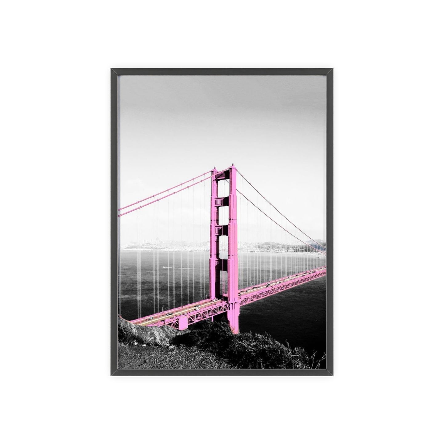 Pink Bridge - Framed Poster