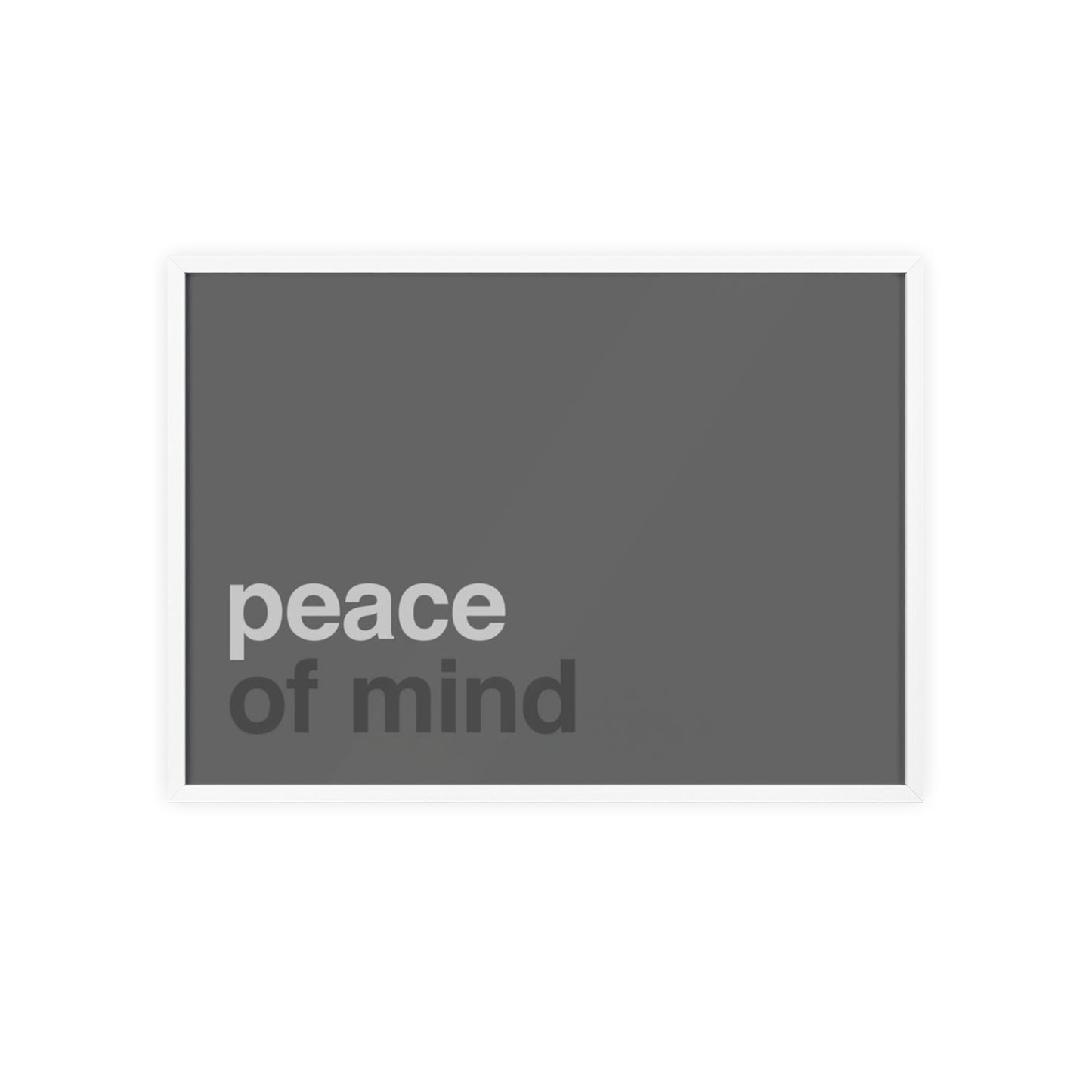 Peace of Mind - Framed Poster
