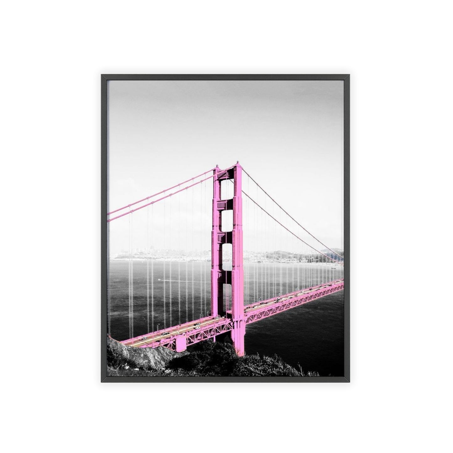 Pink Bridge - Framed Poster